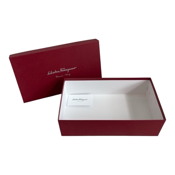 Authentic Empty Salvatore Ferragamo BOX with Certificate Red Storage Box GiftBox - Picture 4 of 5